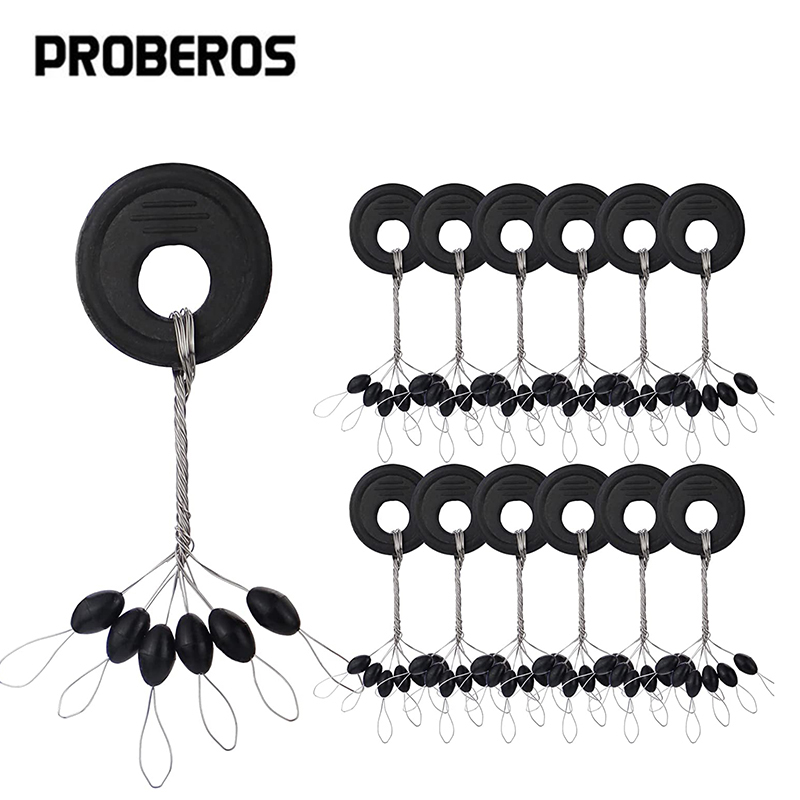Fishing Bobber Float - PRO BEROS 60 Stuks 10Set Zwart