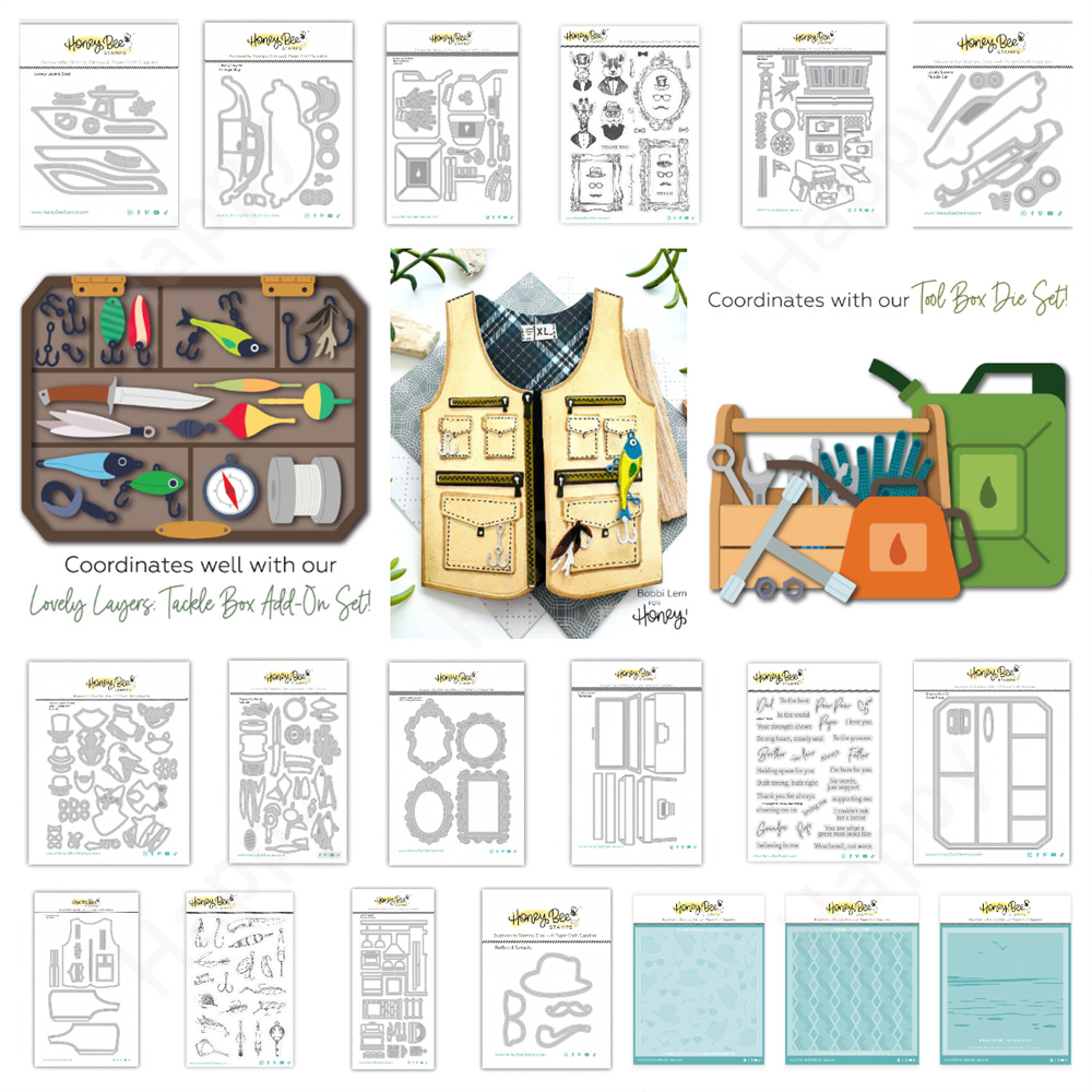 Tackle Box - Visgerei Doos Metalen Stansmessen DIY Scrapbooking